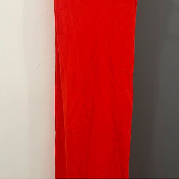 NEW Reformation Maxi Dress Orange Siana Slip V-neck Sleeveless size 4 - Picture 8 of 9